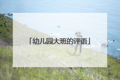 幼儿园大班的评语