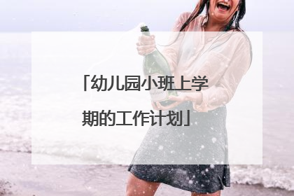 幼儿园小班上学期的工作计划