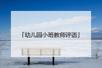 幼儿园小班教师评语