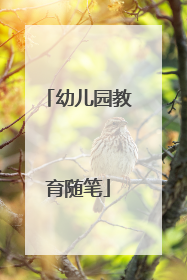 幼儿园教育随笔