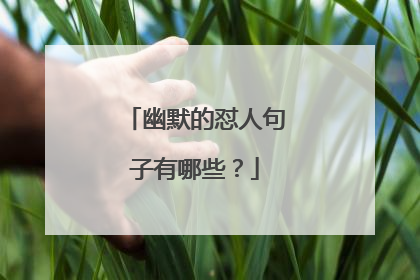 幽默的怼人句子有哪些?