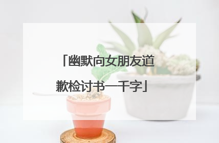 幽默向女朋友道歉检讨书一千字