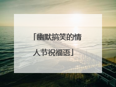 幽默搞笑的情人节祝福语