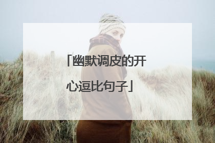幽默调皮的开心逗比句子