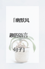幽默风趣的语言句子