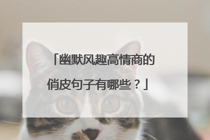 幽默风趣高情商的俏皮句子有哪些?