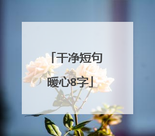 干净短句暖心8字