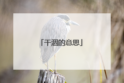 干涸的意思