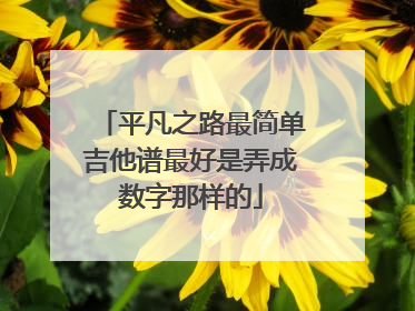 平凡之路最简单吉他谱最好是弄成数字那样的