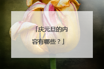 庆元旦的内容有哪些？