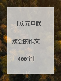 庆元旦联欢会的作文400字