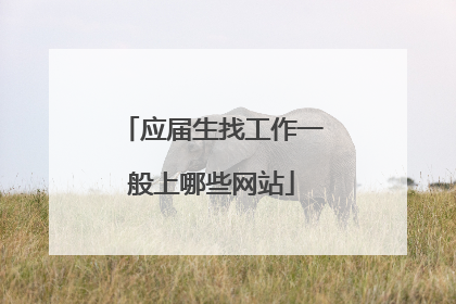 应届生找工作一般上哪些网站