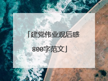建党伟业观后感800字范文
