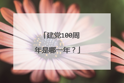 建党100周年是哪一年?