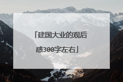 建国大业的观后感300字左右