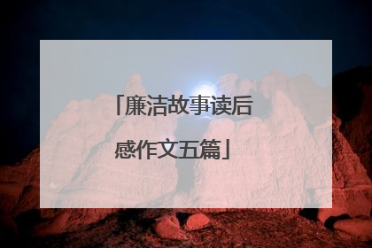廉洁故事读后感作文五篇