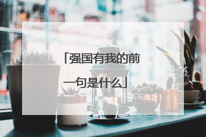 强国有我的前一句是什么