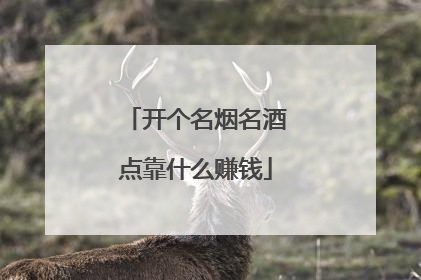 开个名烟名酒点靠什么赚钱
