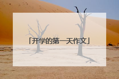 开学的第一天作文