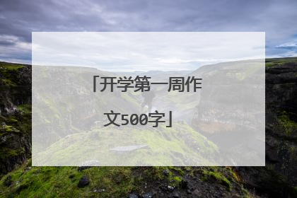 开学第一周作文500字