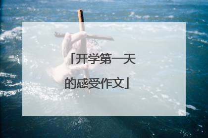 开学第一天的感受作文