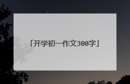 开学初一作文300字