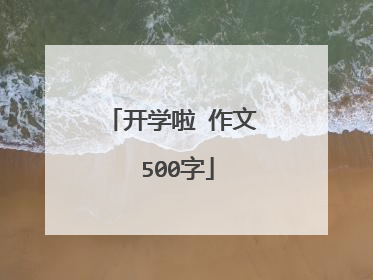 开学啦 作文 500字