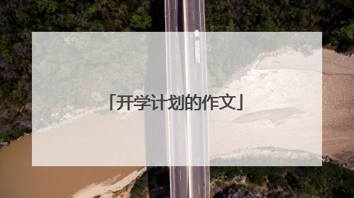 开学计划的作文