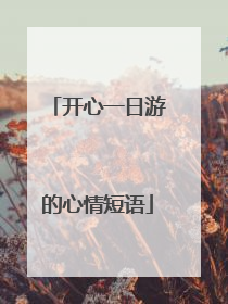 开心一日游的心情短语