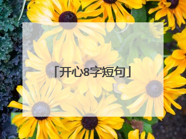 开心8字短句