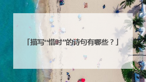 描写“惜时”的诗句有哪些？