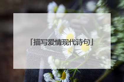 描写爱情现代诗句