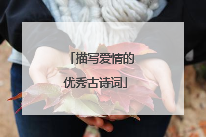 描写爱情的优秀古诗词