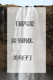 描写爱读书的优美句子
