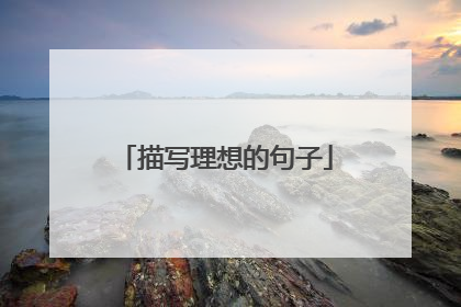 描写理想的句子