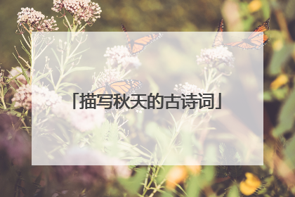 描写秋天的古诗词
