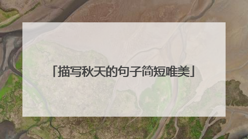 描写秋天的句子简短唯美