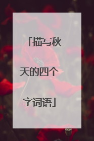 描写秋天的四个字词语