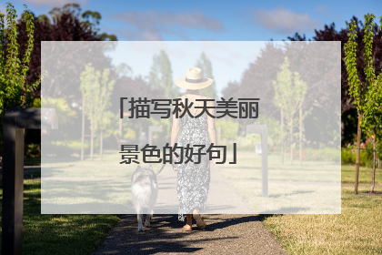描写秋天美丽景色的好句