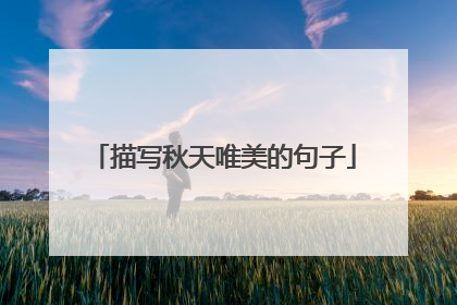 描写秋天唯美的句子