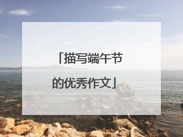 描写端午节的优秀作文