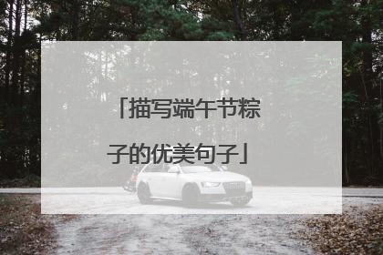 描写端午节粽子的优美句子