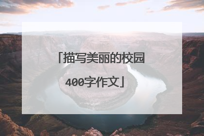 描写美丽的校园400字作文