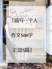描写一个人作文500字汇总5篇