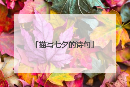 描写七夕的诗句