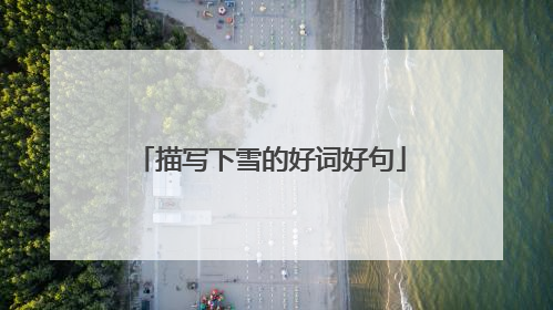 描写下雪的好词好句