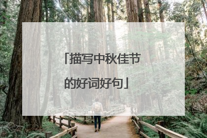 描写中秋佳节的好词好句