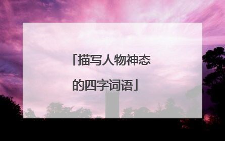 描写人物神态的四字词语
