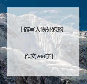 描写人物外貌的作文200字