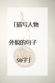 描写人物外貌的句子50字